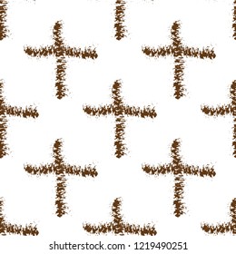 Religious Background With Rough Cross Symbol - Seamless
