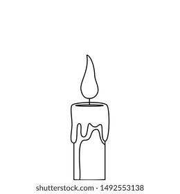 religious candle fire isolated icon
