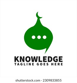 religious chat logo template , Islamic chat logo template