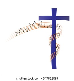 Religiöse Kirchenmusik hymn Buch Grafikdesign, Aquarell Stil abstrakte künstlerische Chorgrafik für spirituelles Konzert oder Lieder.