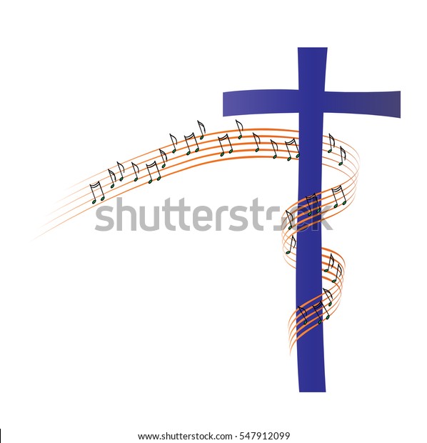 Religious church music hymn book graphic design,\
watercolor style abstract artistic choir illustration for spiritual\
concert or songs.