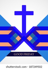 Religious colorful vector background design for Good Friday.