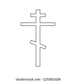 Religious cross icon. Element of cyber security for mobile concept and web apps icon. Thin line icon for website design and development, app development
