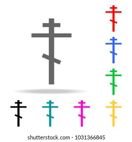 Religious cross icon. Elements in multi colored icons for mobile concept and web apps. Icons for website design and development, app development on white background