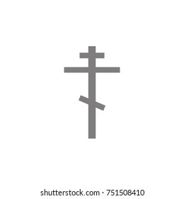 Religious cross icon. Simple web black icon, can be used as web element icon on white background