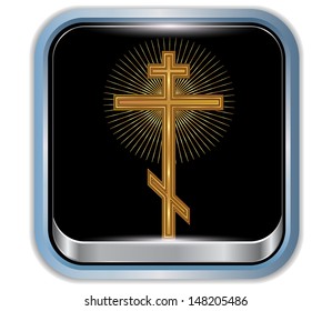 Religious cross icon.Vector