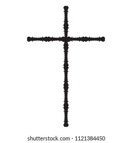 religious cross isolated icon vector illustration design