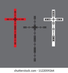 religious cross isolated icon vector illustration design.