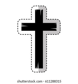 religious cross isolated icon vector illustration design