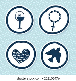 religious design over blue background vector illustration