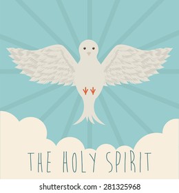 Religious design over blue background, vector illustration