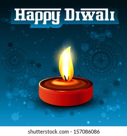 Religious Diwali Card Beautiful Background Illustration Stock Vector ...