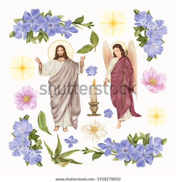 Clip De Paques Religieux Jesus Christ Image Vectorielle De Stock Libre De Droits