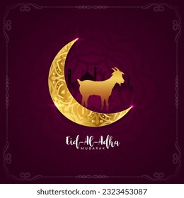 Religious Eid Al Adha mubarak festival greeting background vector