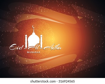 Religious Eid Al Adha mubarak background design.