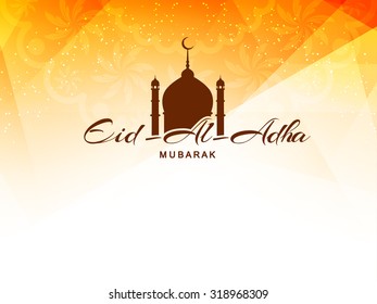 Religious Eid Al Adha mubarak background design.