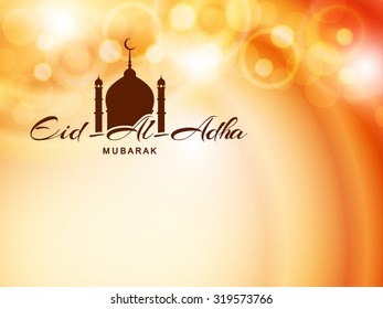 Religious Eid Al Adha mubarak background design.
