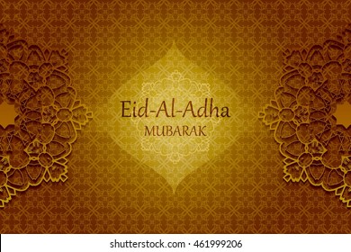 Religious Eid Al Adha mubarak background design. VEctor illustration