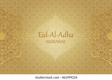 Religious Eid Al Adha mubarak background design. VEctor illustration