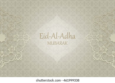Religious Eid Al Adha mubarak background design. VEctor illustration