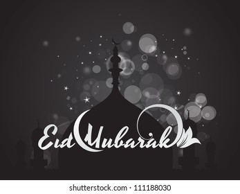 Religious eid background with Beautiful mosque. Vector illustration,Eps 10