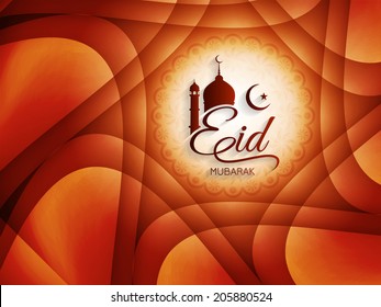 Religious Eid mubarak background design. vector illustration
