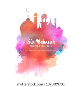 Religious Eid Mubarak elegant background vector