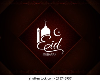Religious Eid Mubarak vector background design.