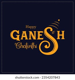 Religious Festival Ganesh Chaturthi Template Design Fonts