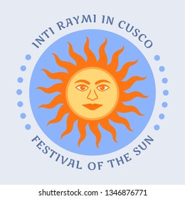 Religious festival Inti Raymi. Inca celebration of the Sun. Pagan holiday in Peru.