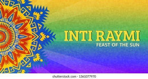 Religious Festival Inti Raymi. Inca Celebration Of The Sun. Pagan Holiday In Peru.