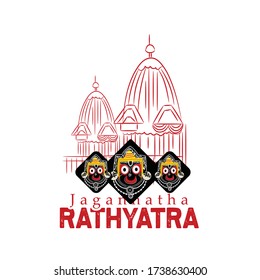 Religious Festival in Odisha, India Happy Ratha Yatra Background 