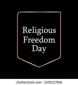 Religious Freedom Day Сreative Сalligraphy.