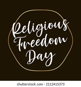 Religious Freedom Day vector logo design.