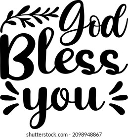 Religious Graphics God Bless You Svg Stock Vector (Royalty Free ...