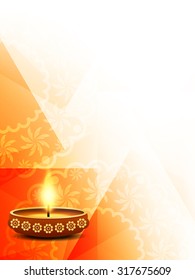 Religious happy diwali vector background design.