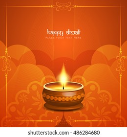 Religious Happy Diwali vector background design.