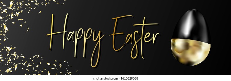 Religious holiday. Easter holiday banner on colorful background. Beautiful card. Happy Easter banner. Modern trend illustration 2022