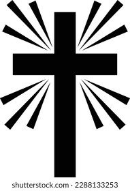 Ilustración religiosa del vector de la cruz sagrada