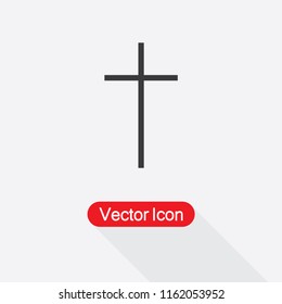 Religious Icon, Cross Icon Vector Illustration Eps10