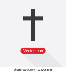 Religious Icon, Cross Icon Vector Illustration Eps10