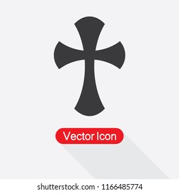 Religious Icon, Cross Icon Vector Illustration Eps10