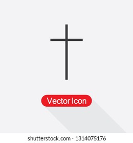 Religious Icon, Cross Icon Vector Illustration Eps10