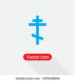 Religious Icon, Cross Icon Vector Illustration Eps10