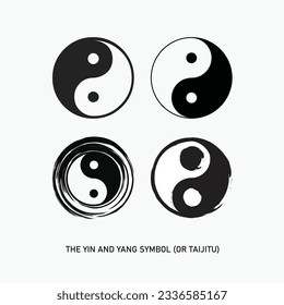 Illustration zur Sammlung religiöser Symbole Symbolische Vertretung von Taoismus Yin Yang Sign