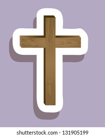 Religious Illustration, Cross of Our Lord Jesus Christ, vector illustration