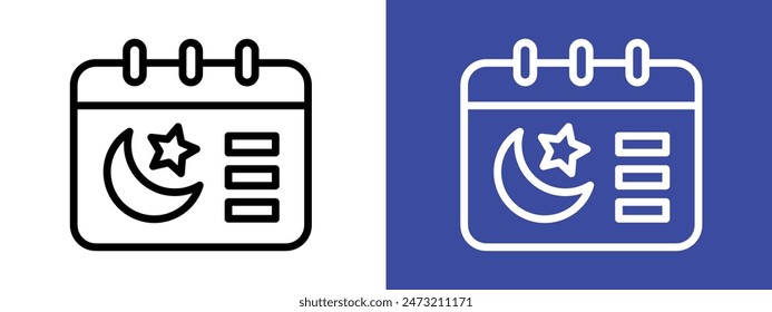 Religious Islamic Calendar Icon Perfect for Event Planning and Holidays