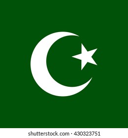 religious islamic crescent and star icon. religious islamic crescent and star vector illustration