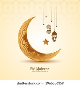 Religious Islamic Eid mubarak festival elegant background vector