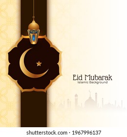 Religious Islamic Eid mubarak festival elegant background vector